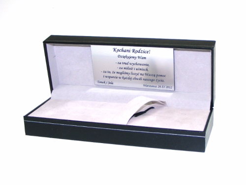 Grawerowanie- tabliczka z laminatu grawerskiego srebrna 